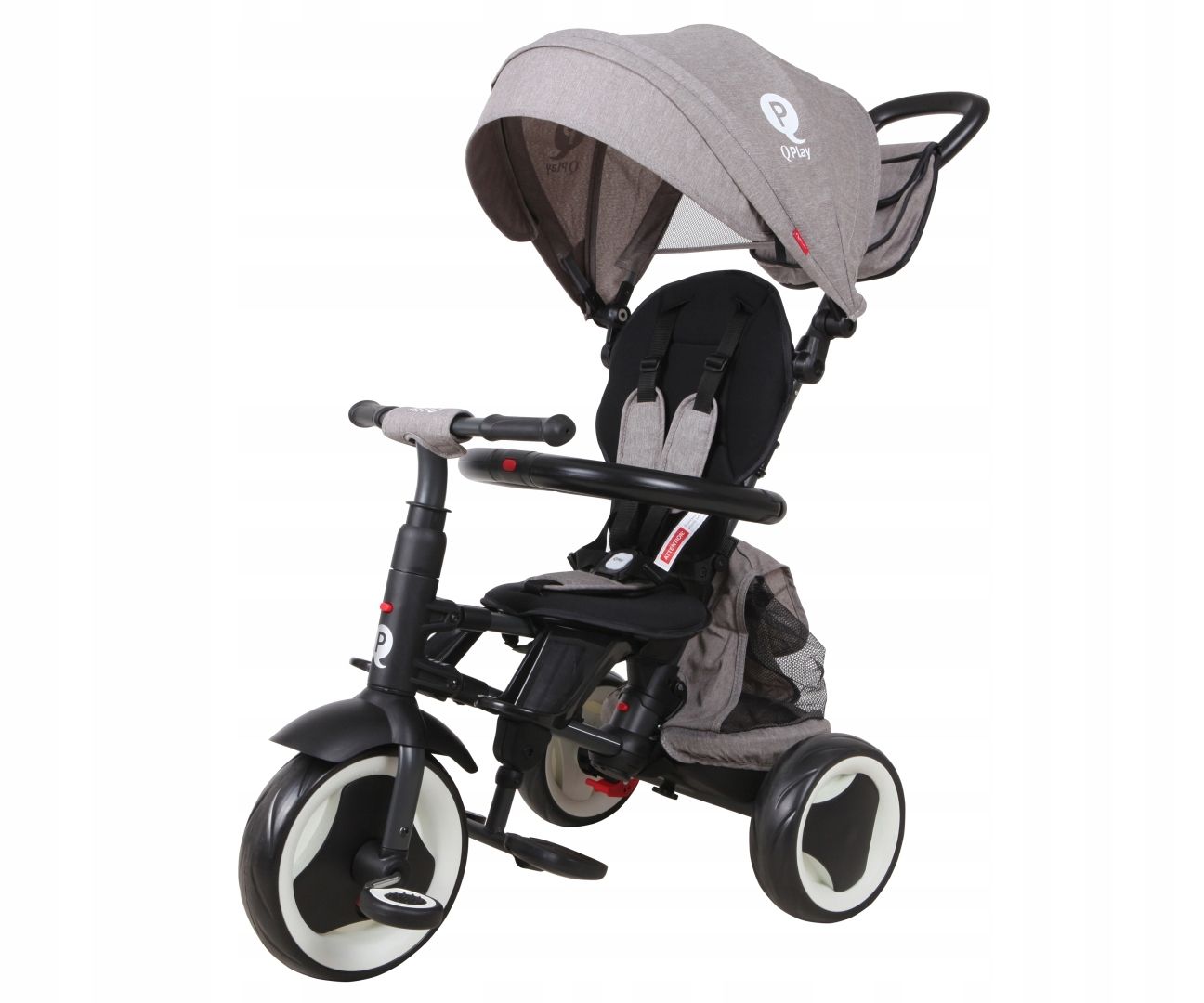  Tricycle 3in1 pusher stroller for children rito star qplay grey