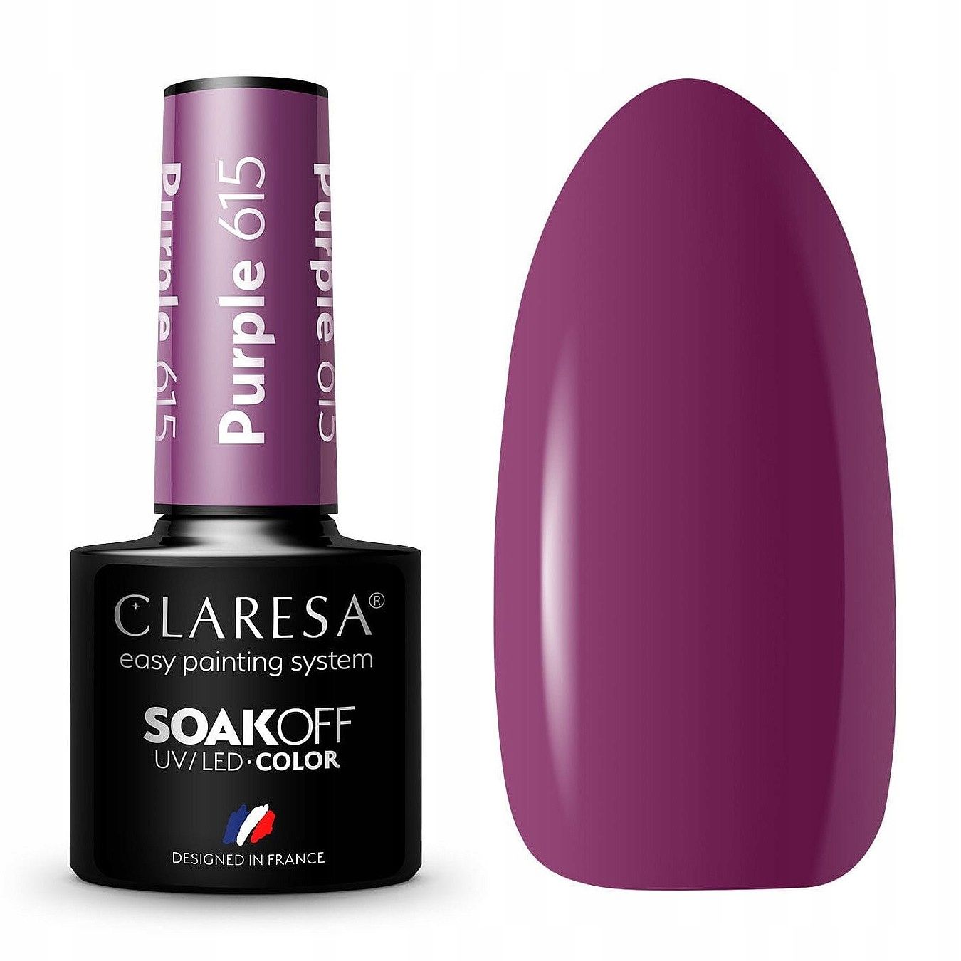  Claresa hübriid küünelakk burgundia glitter pink 554