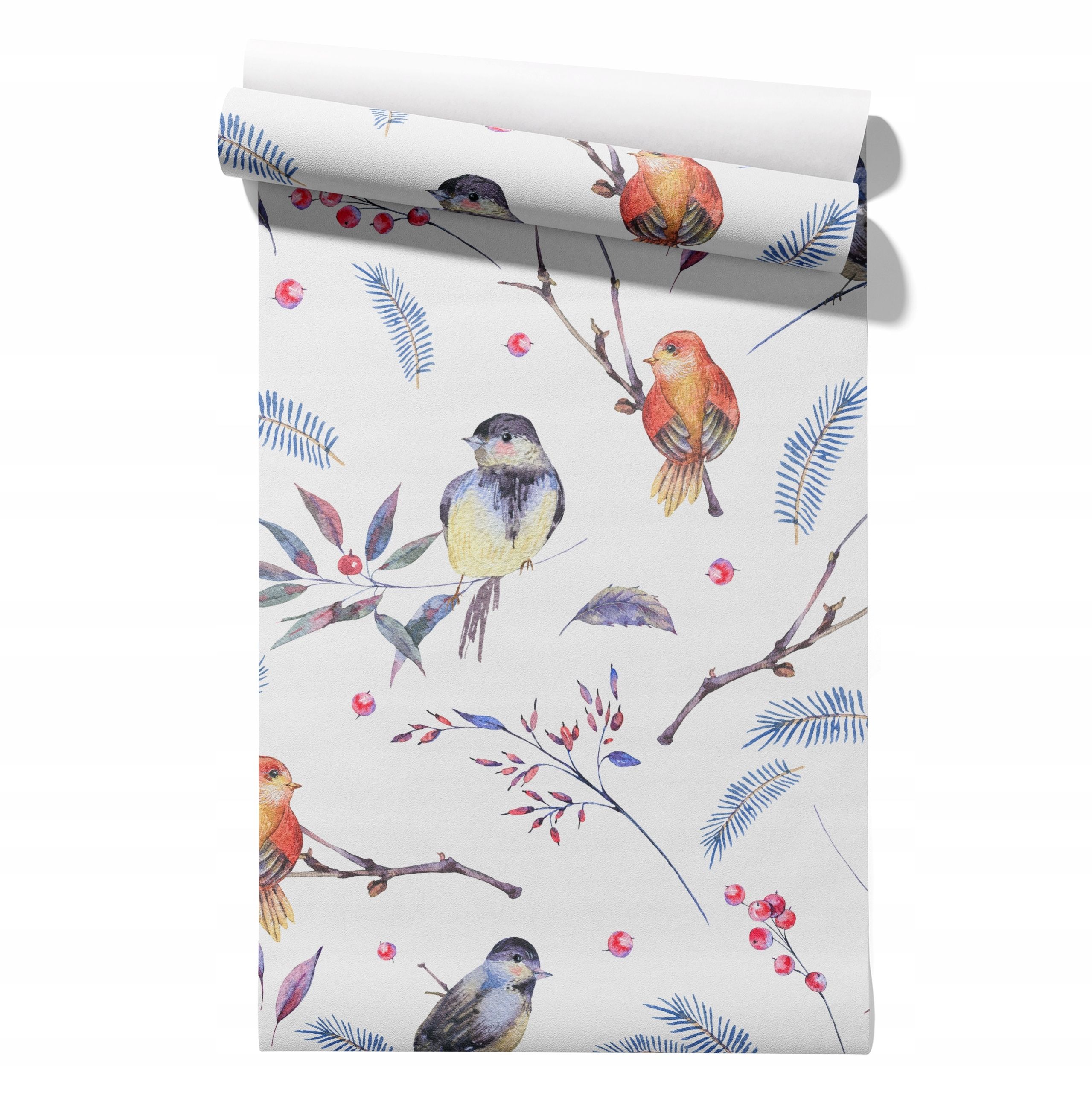  Wallpaper non-woven fabric pastel cherries wallpaper in a roll 50cm x 6,1mb