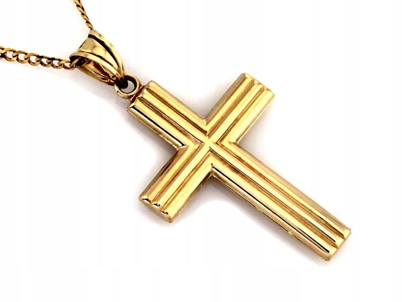  Earring cross 585 with image christ 1.23g religious items for a gift