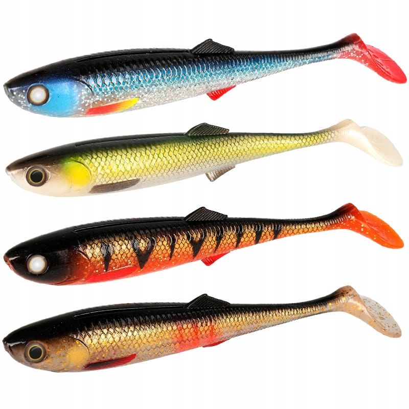  Kopa ēsma gumija rippery mikado real fish perch 9,5cm strazdiem 5 gab.