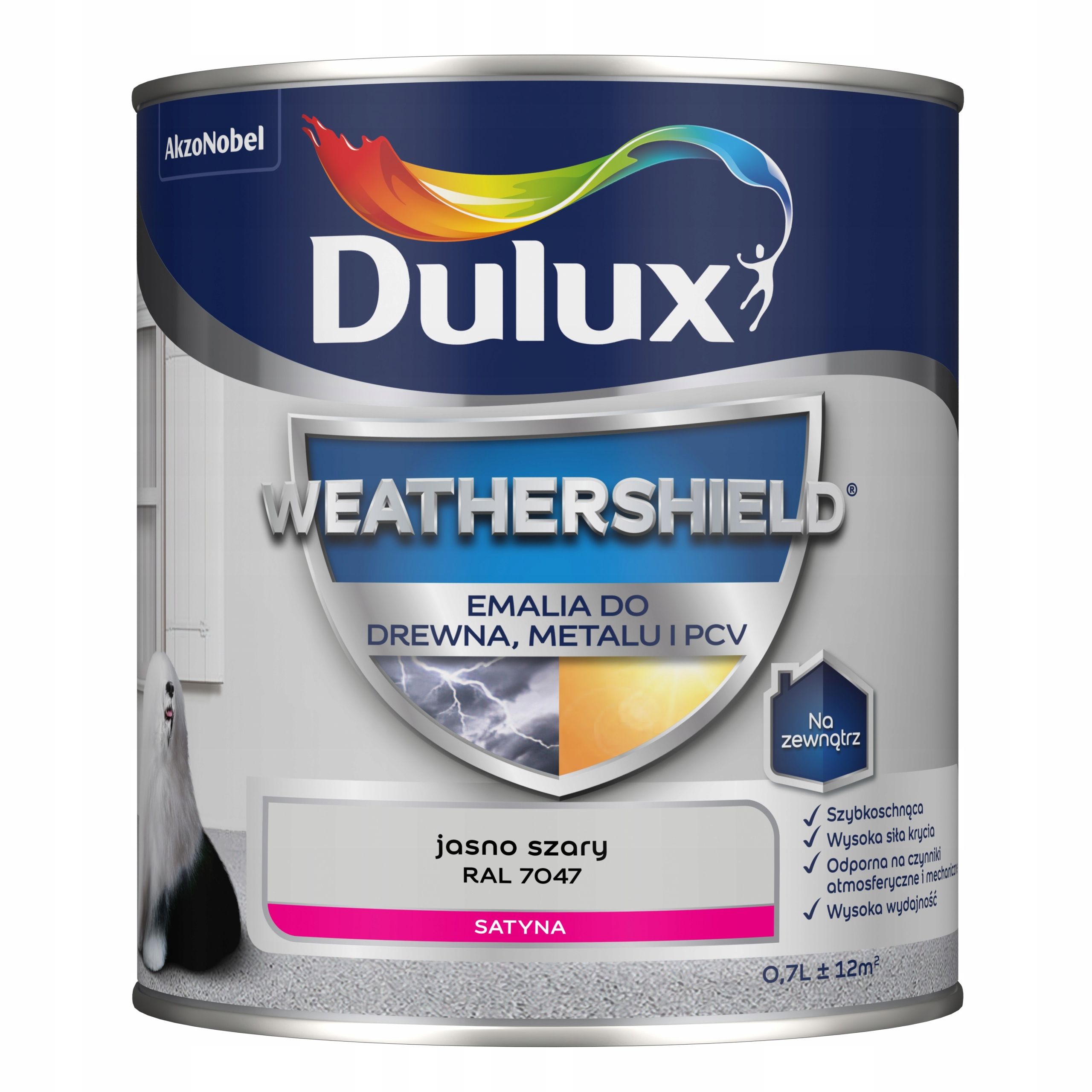  Dulux weathershield smalt na dřevo kov i pvc brazowy ral 8011 0,7l