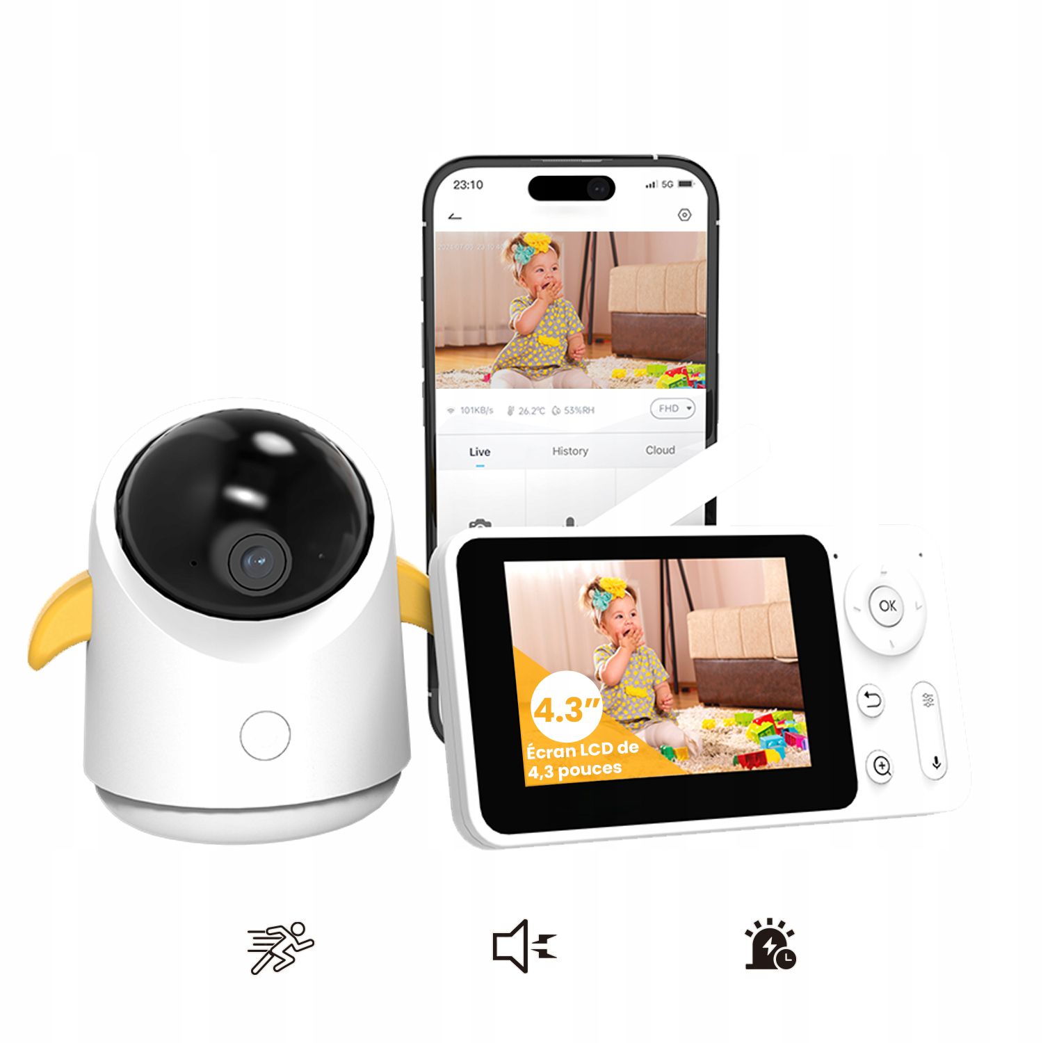  Mobile nanny monitor 3.2" with wireless receiver 2.4ghz