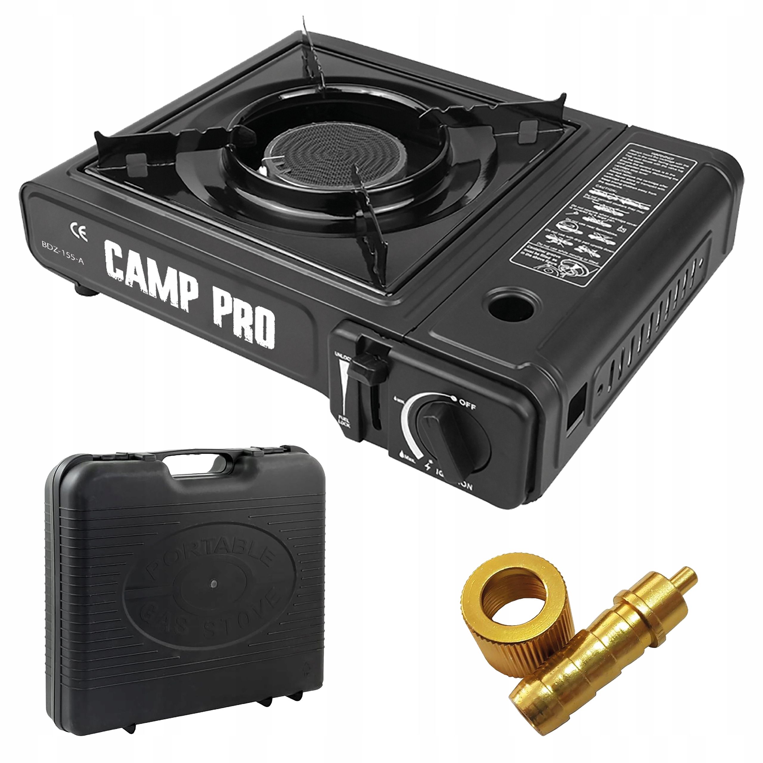  Gasherd tourist mobil keramik + koffer adapter + 4x gas