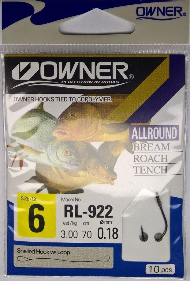  Owner žvejybinis pavadėlis leszczowy rl-340 hak.6 linija 0,20mm