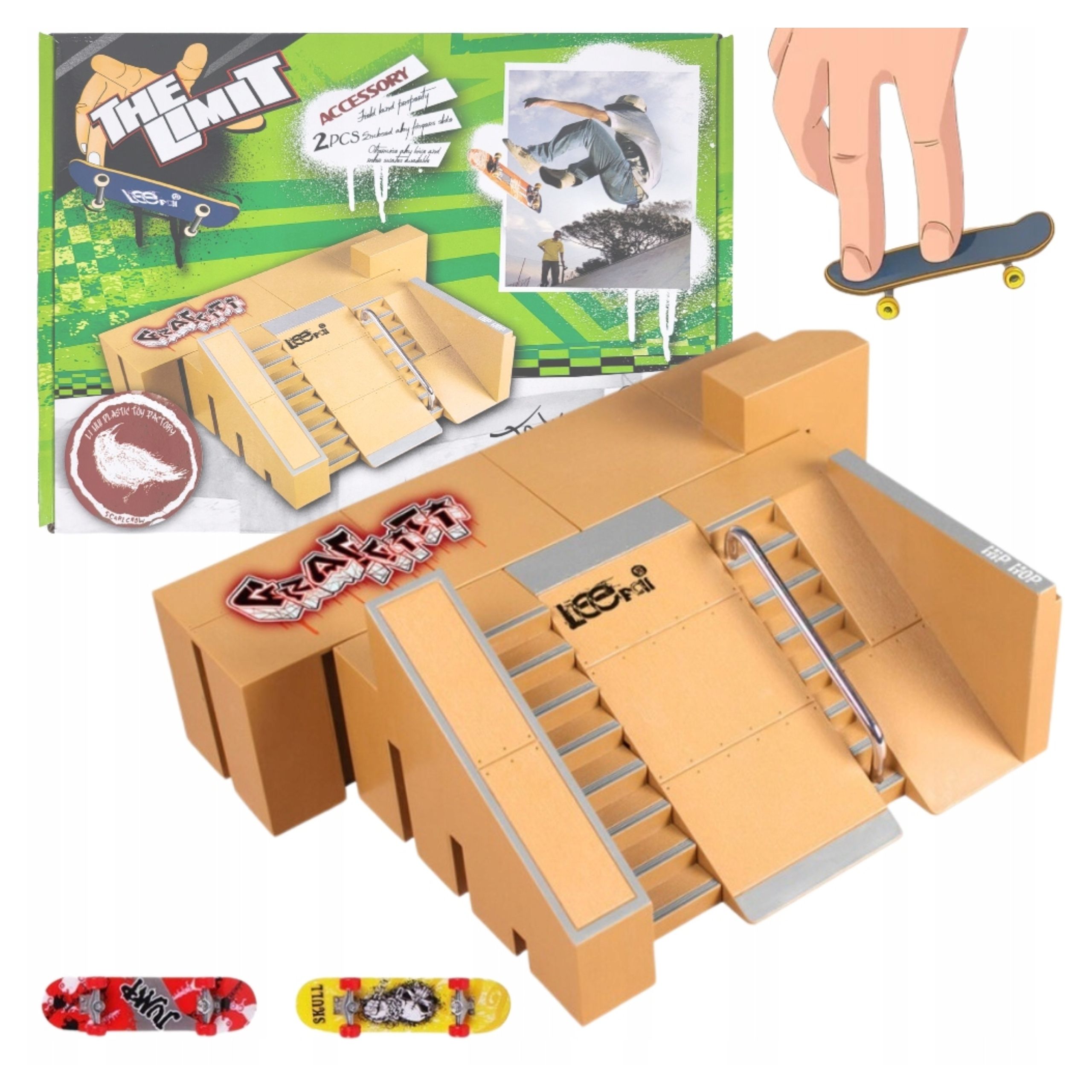  Množina fingerboard veľký skateboardový park pre deti skateboard + bicykel fb-09-c