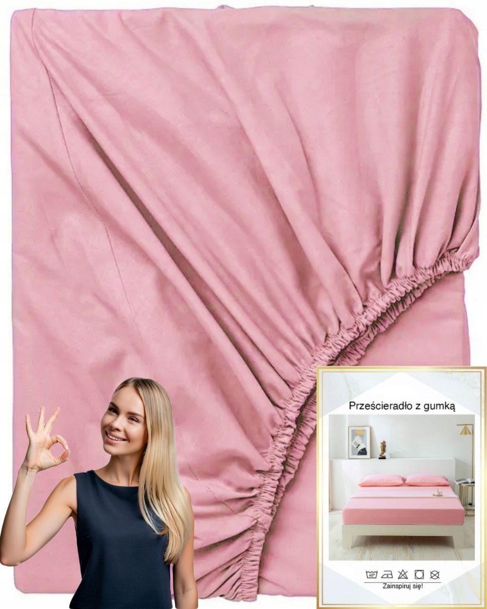  Puuvillane lina pehme kummiga premium 200x220 värvus pistaatsia