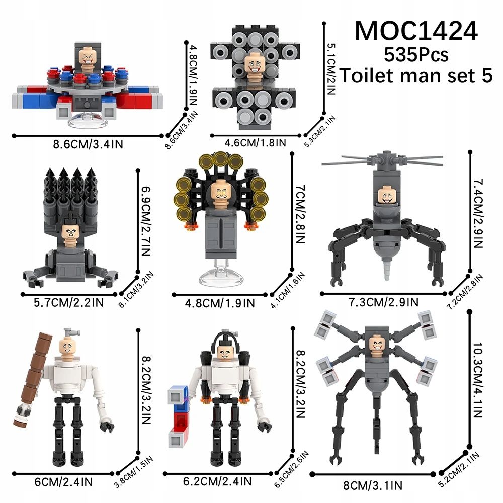  Mooxi skibidi toilet set macht bricks game großartig titan corps vs monitor man a