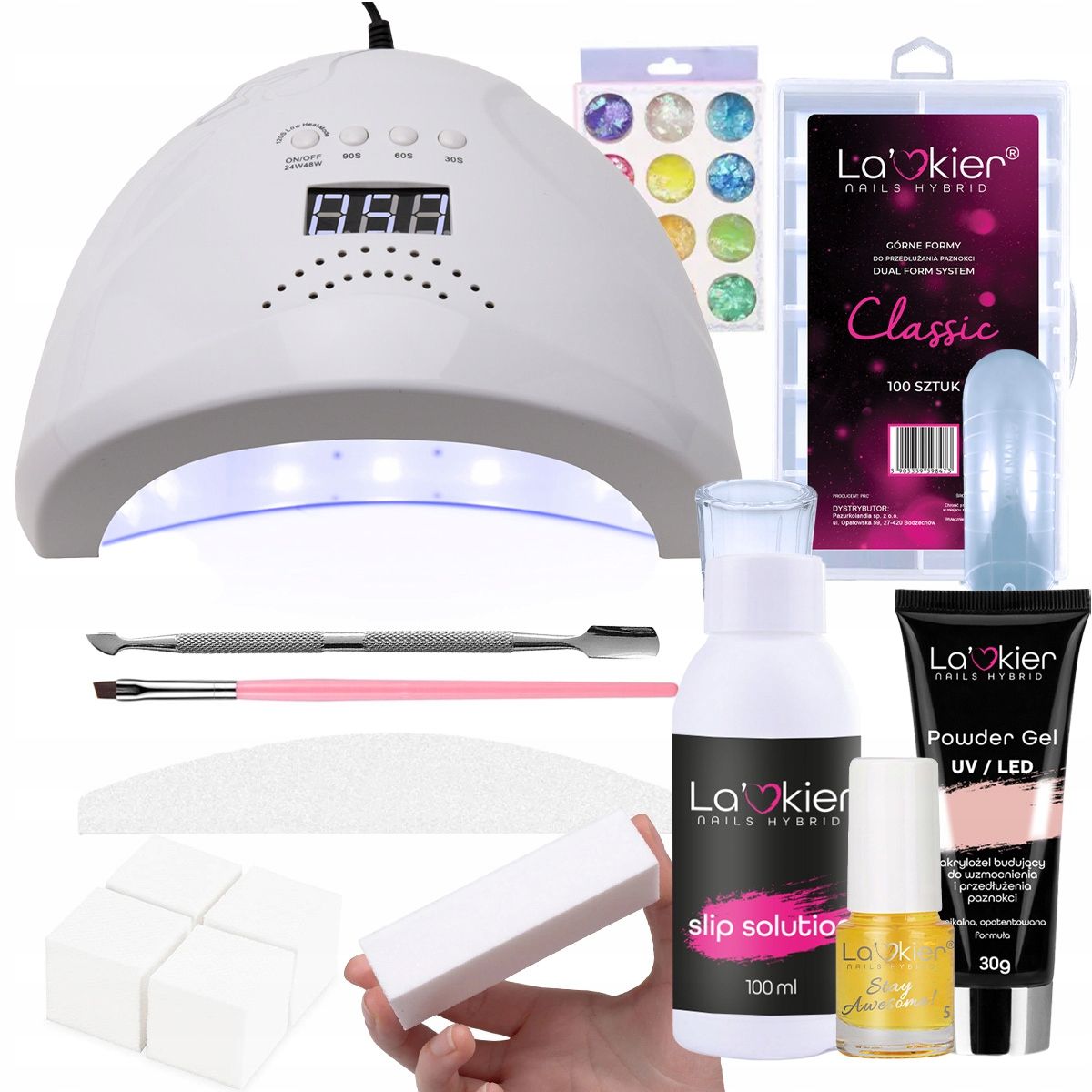  Nail set varnish lamp acrylic gel forms