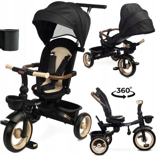  Säbel dreirad 3in1 led-licht drehbar 360 reg rückenlehne 22 kg beige