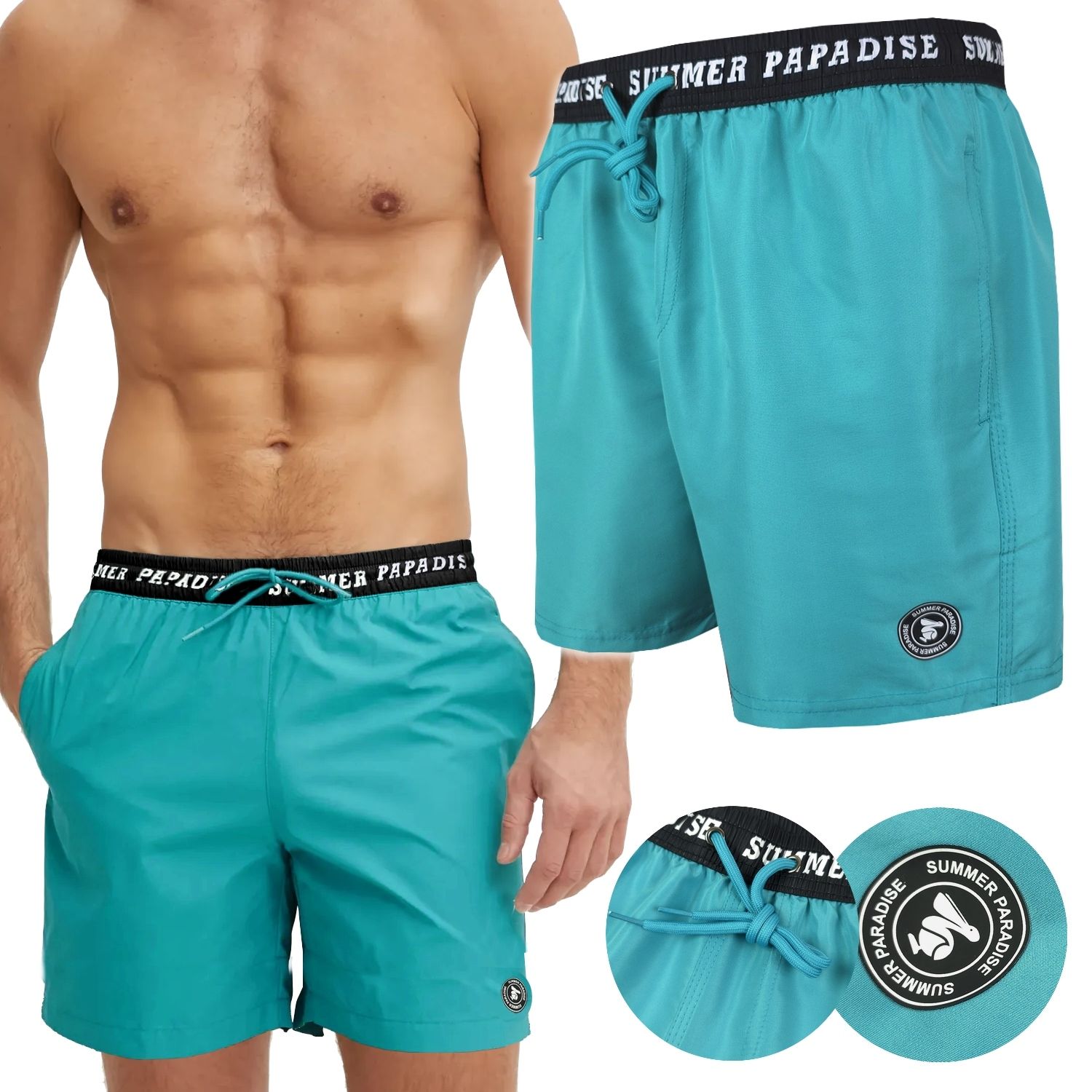  Badeanzüge badeshorts strand schnell trocknend shorts 2xl #06