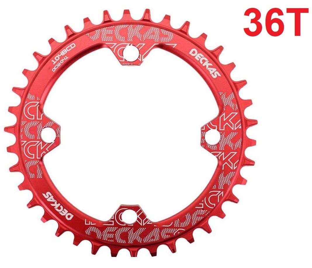  Apaļa zobrats narrow wide deckas 32t 104 bcd red