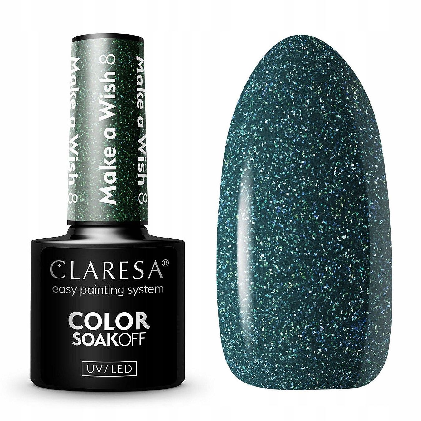  Claresa hübriid küünelakk burgundia glitter pink 554