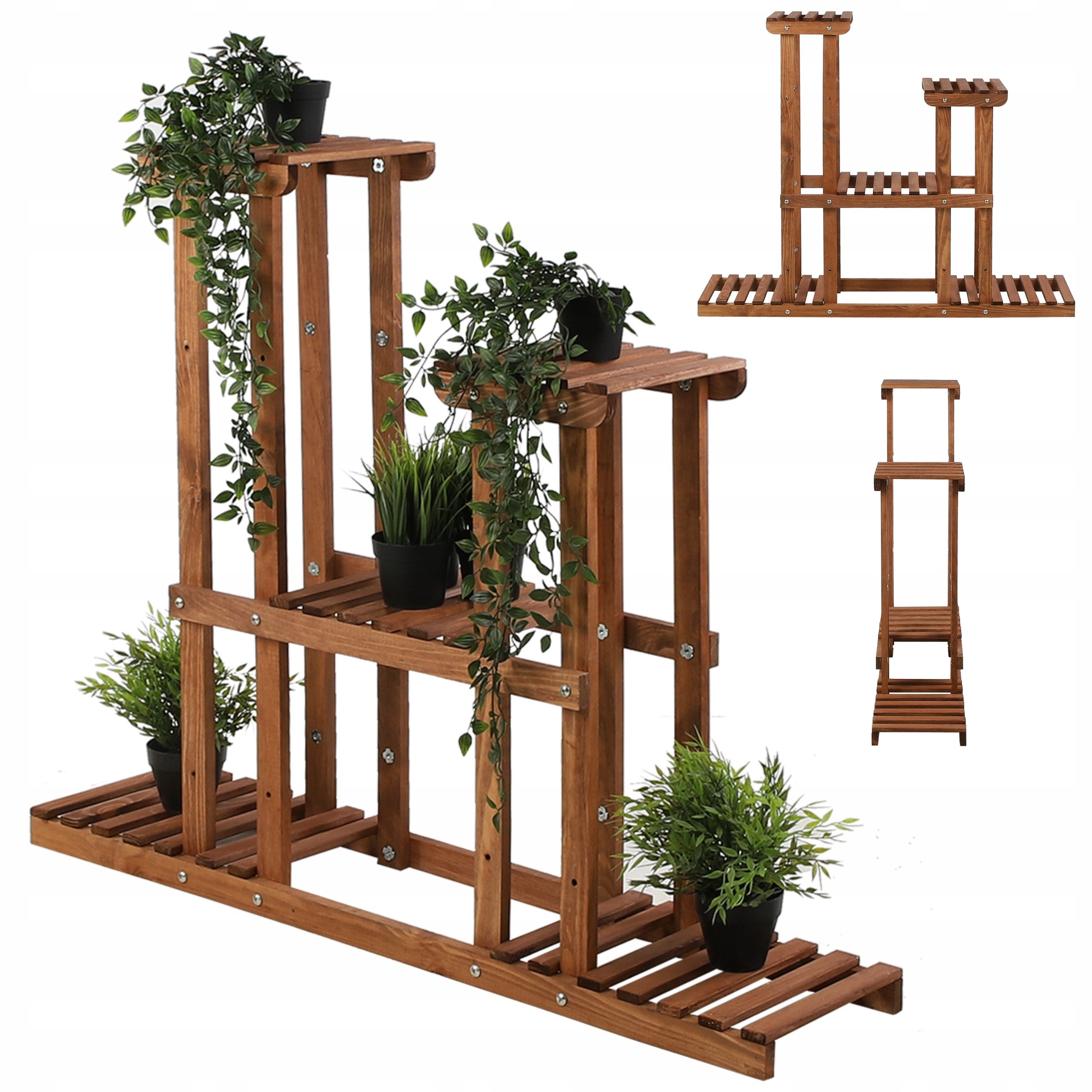  Wooden flower stand flower stand shelf for pots big durable eco