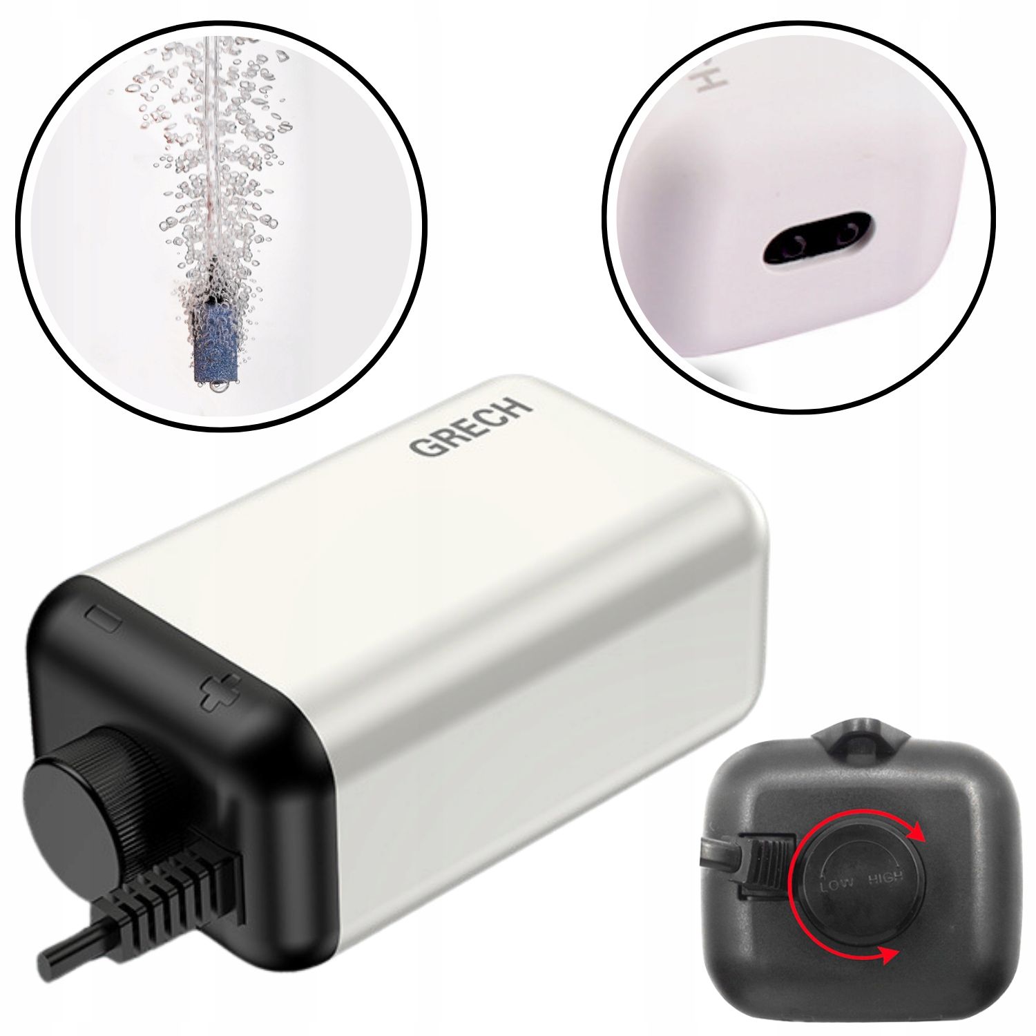  Provzdušňovač pro akvárium s regulací solidní tichý čerpadlo 100 l/h 30-80l