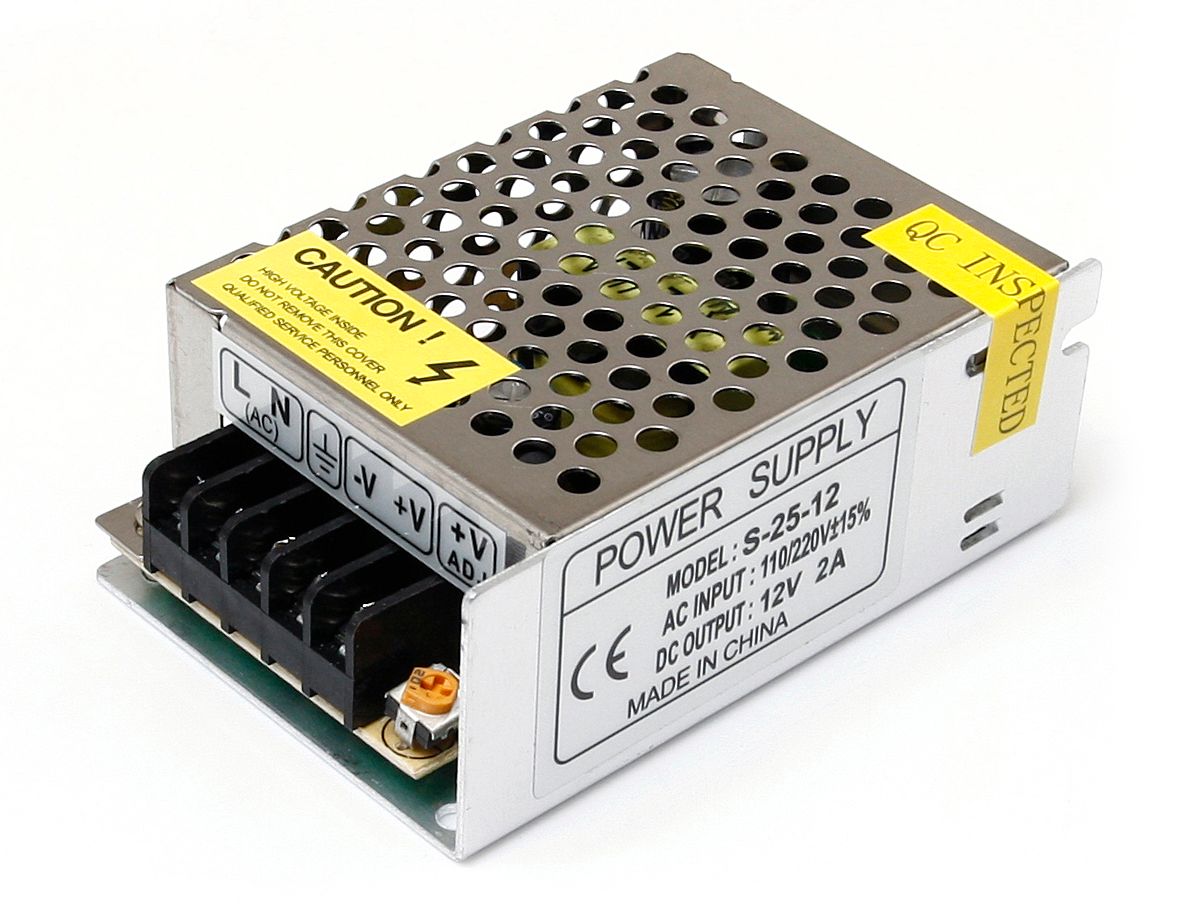  Maitinimo šaltinis 12v 120w 10a ip20 slim led juostoms, cctv