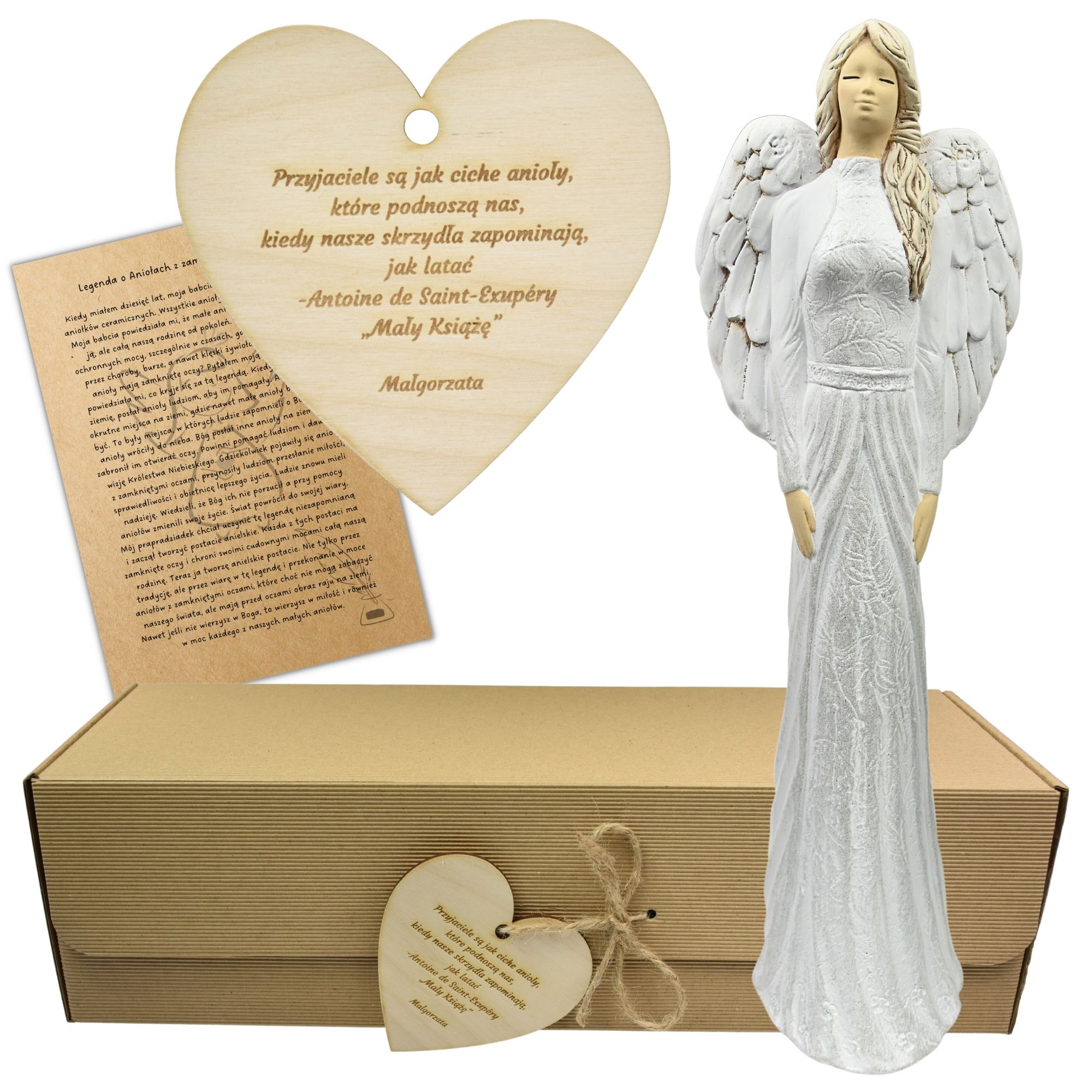  Angel figurine large adornment gift colour engraving