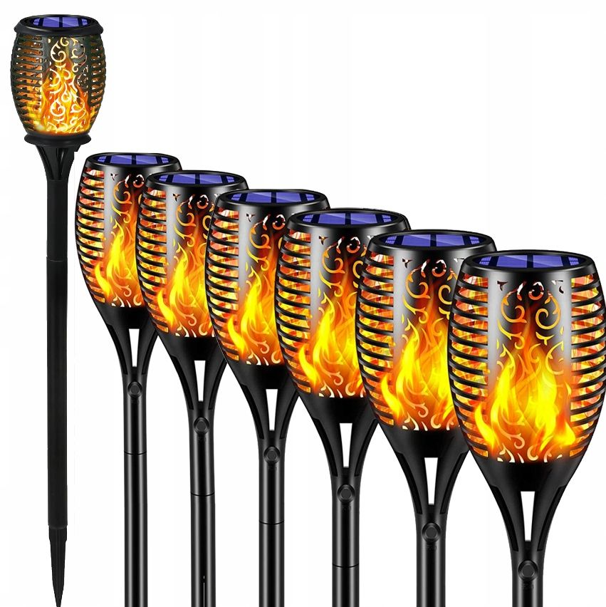  6x saulės energija įkraunamas šviestuvas sodas led impaled sodui cottage žibintas lemputės solar