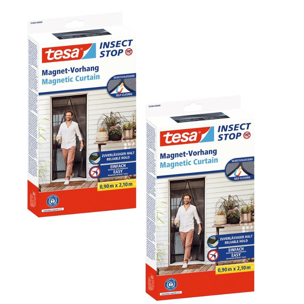  Tesa tinklelis nuo uodų magnetinio nuo vabdžių tinklelis juodos spalvos durys 0,9x2,1m x3