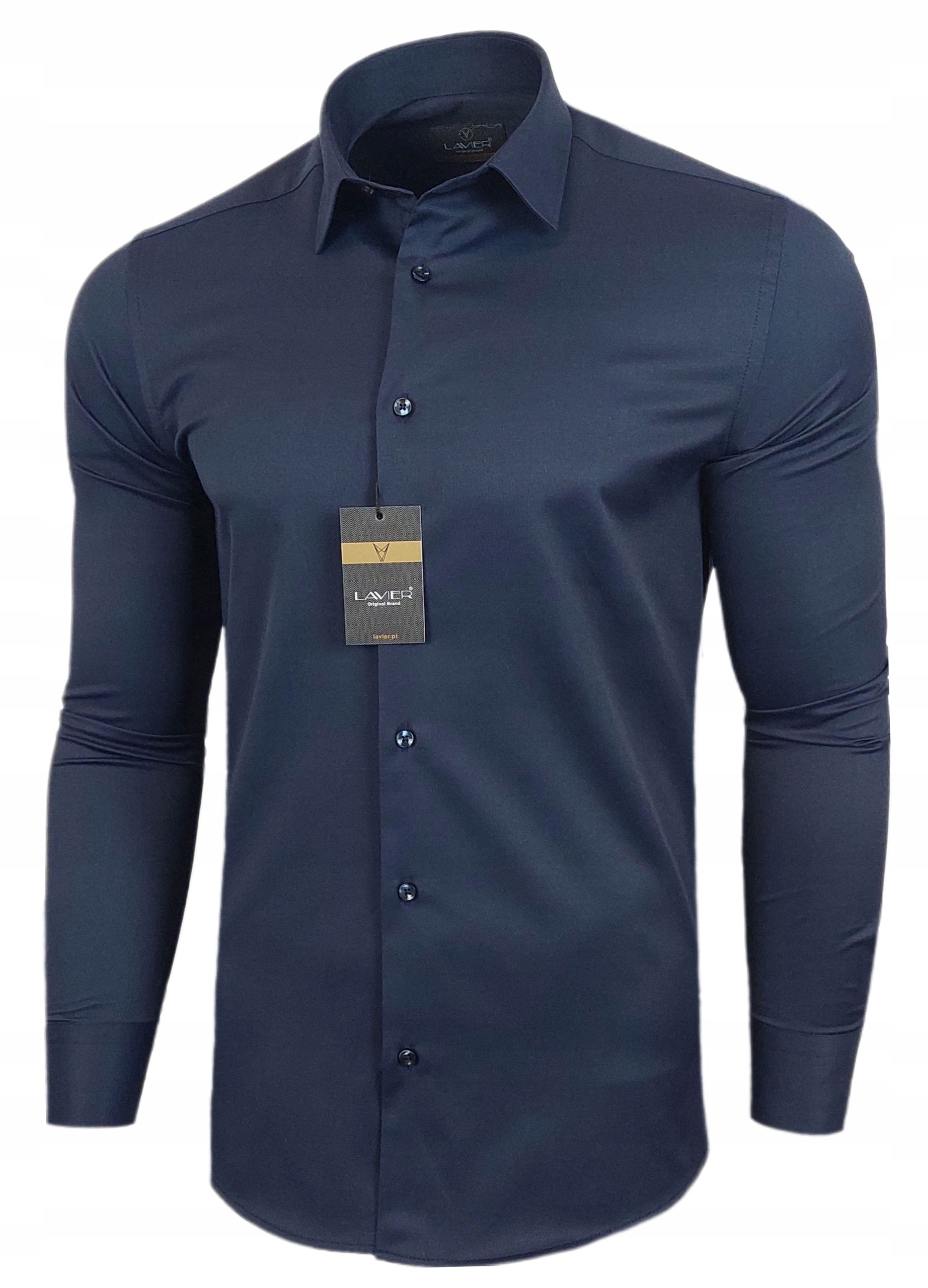  Pánska košeľa modrý koordinované lavier - slim fit bavlna veľkosť xl