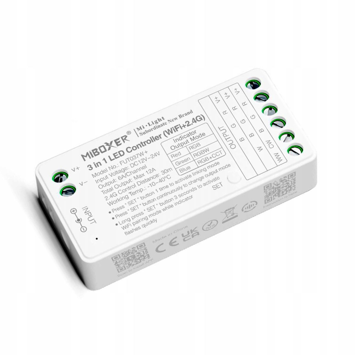  Waterproof controller miboxer fut038sp rgbw zone controller 2.4gh ip65
