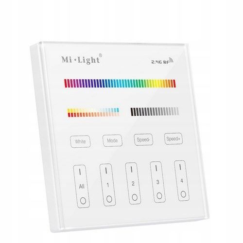  Komplektas 4x valdiklio led juostoms rgb rgbw rgbcct 3in1 zonų + juodos spalvos pilot