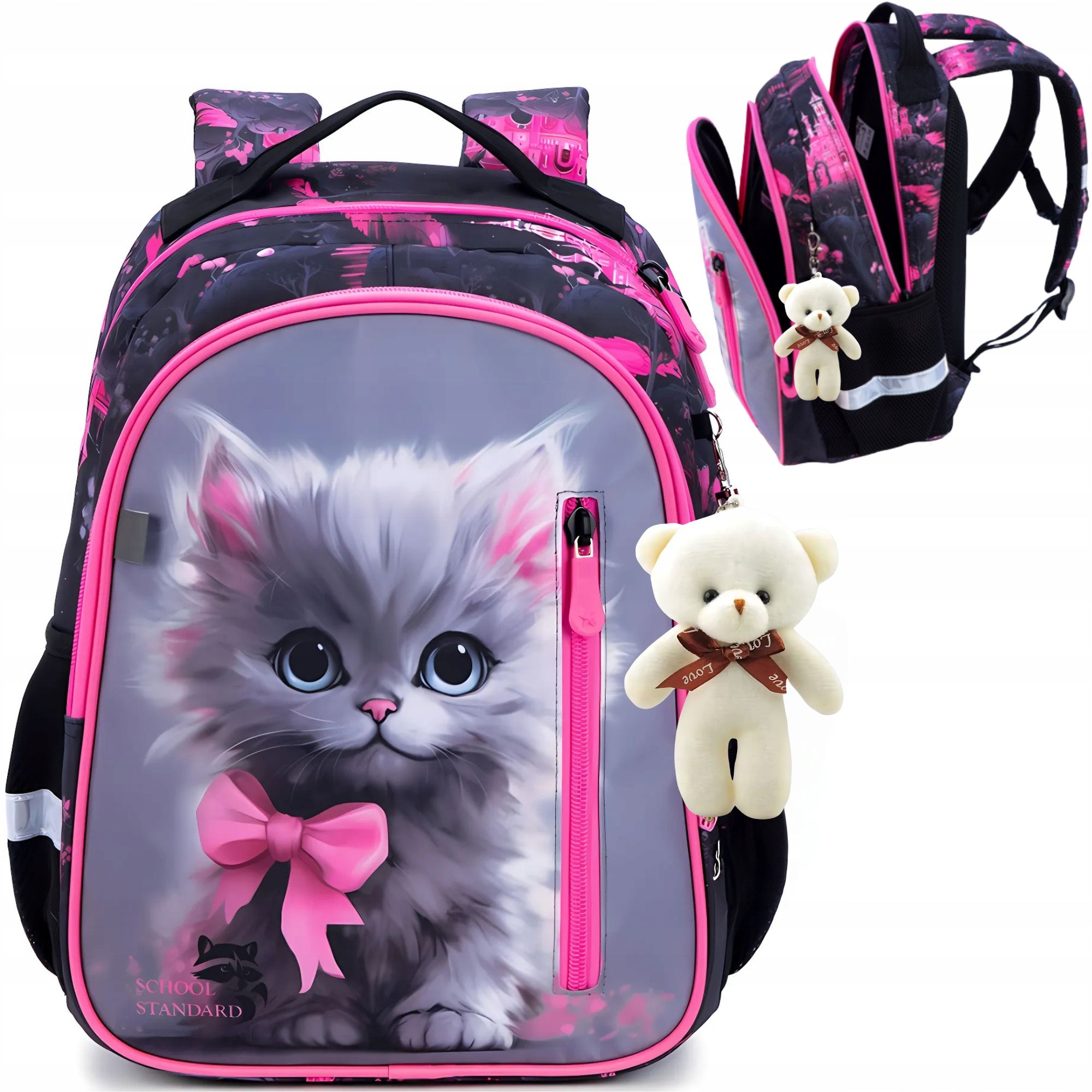  Školní batoh kawaii mládí prostorný duzy do školy kl. 4-6