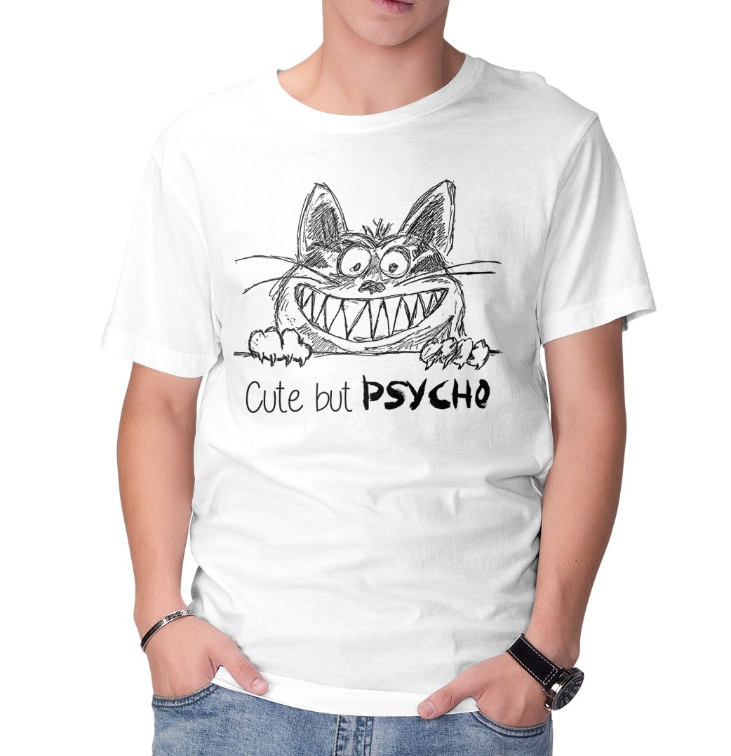  T-shirt mit katze sie potknal muster geschenk l
