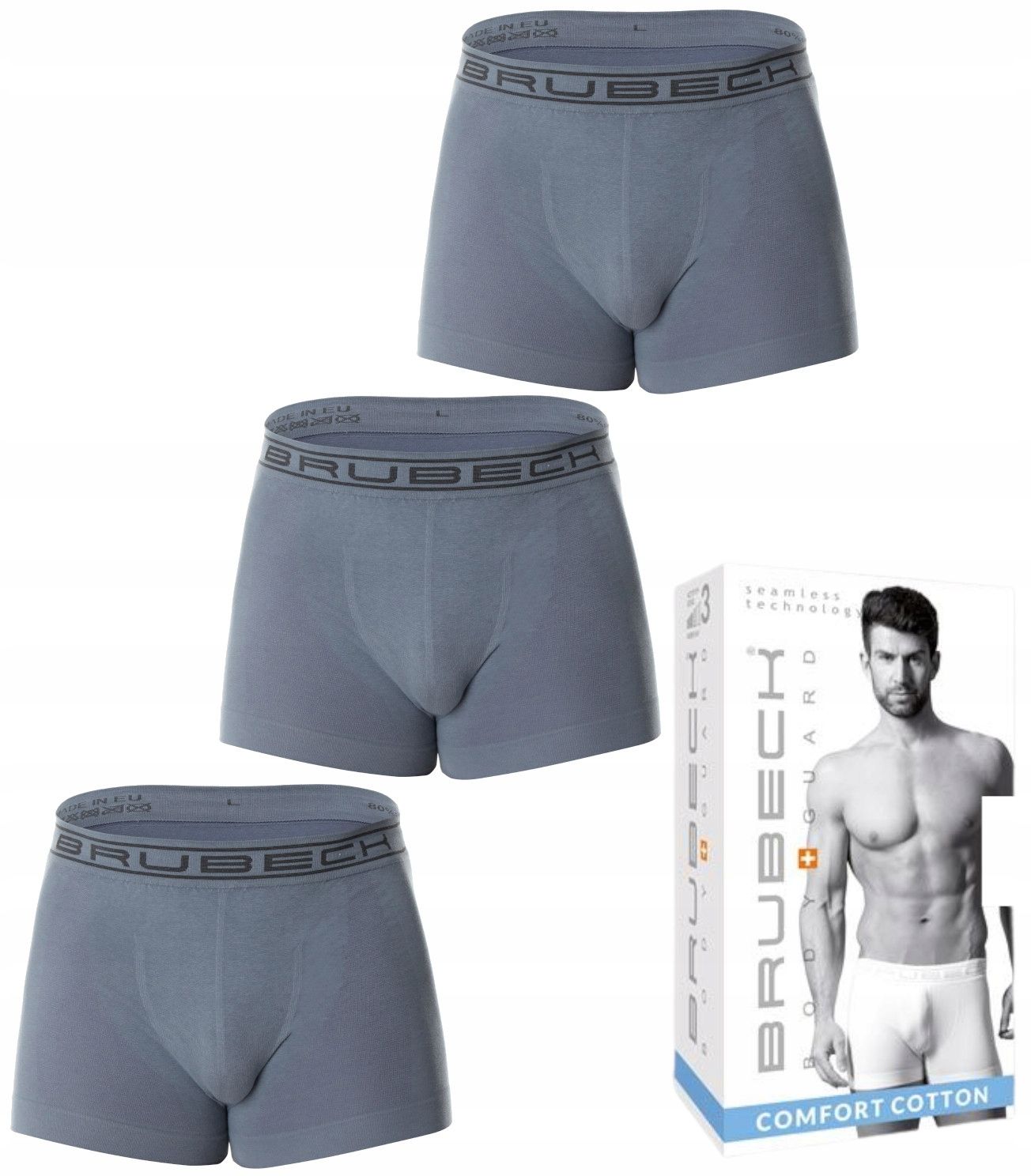 Brubeck pánské boxerky bavlna 3 ks. shortbox termoaktivní 3 barvy l
