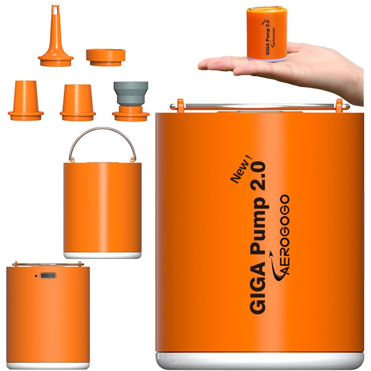  Kabellose fahrradpumpe aerogogo giga pump zetta 138 für das zelt kajaks supa