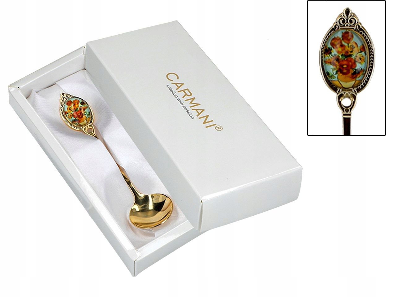  Set. 6 spoons + 1 - sugar - g. klimt, mix (carmani)