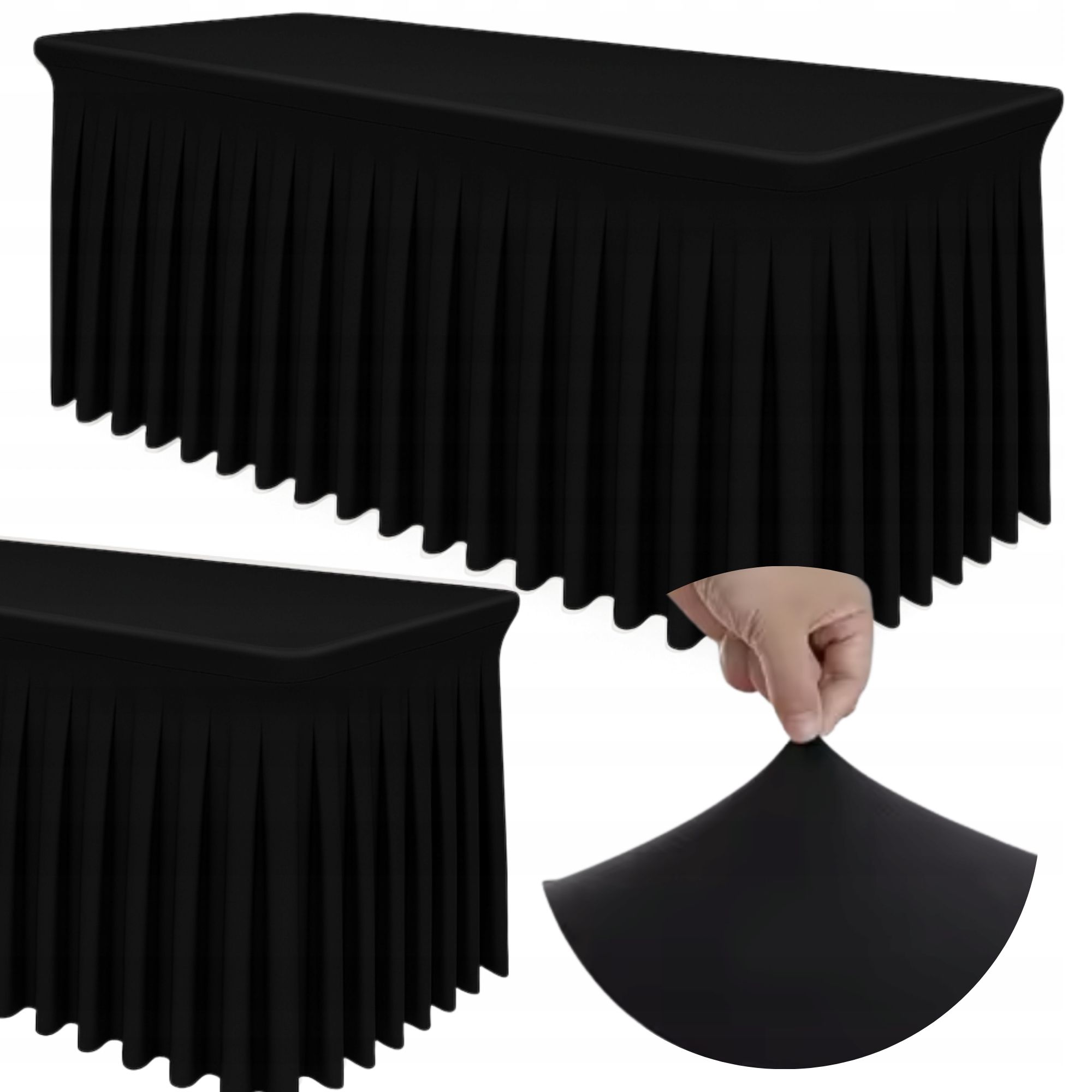  Ubrus napájení koktejl ubrus černá barva flexibilní 180x76 cm