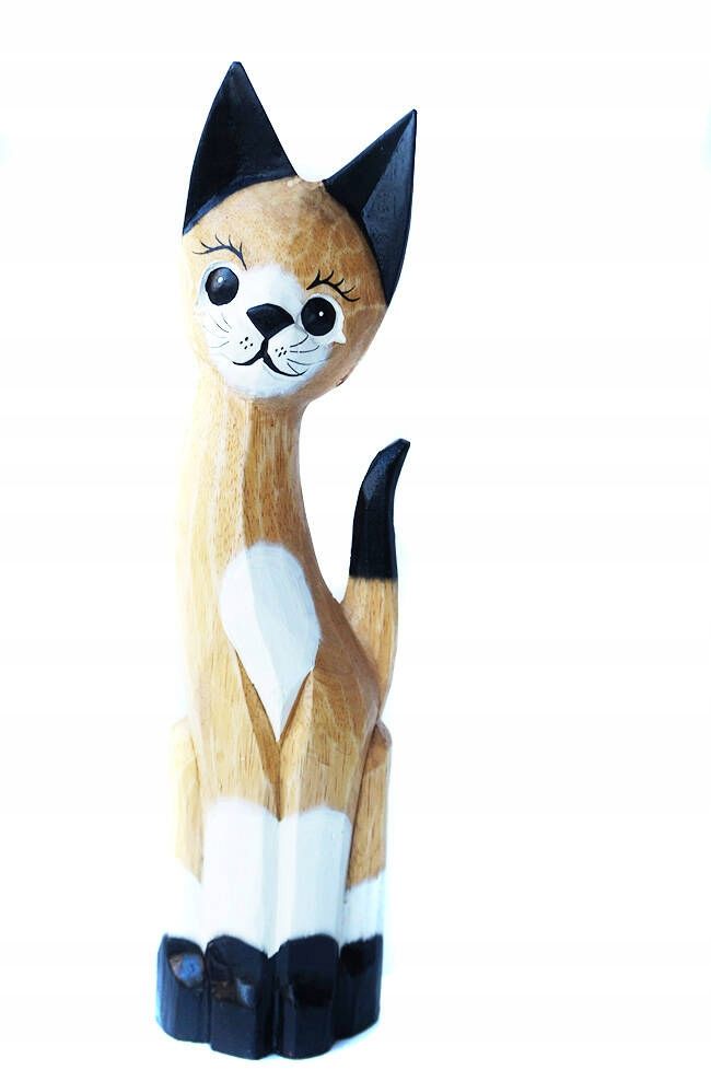  Katze kätzchen holzfigur wunderschön einzigartig dekoration oder geschenk 30cm