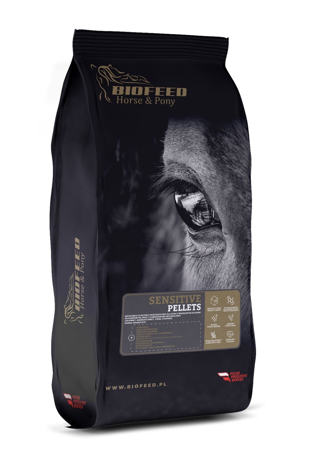  Biofeed horse&pony granulas zirgiem w apmācību barība maisījums 25kg