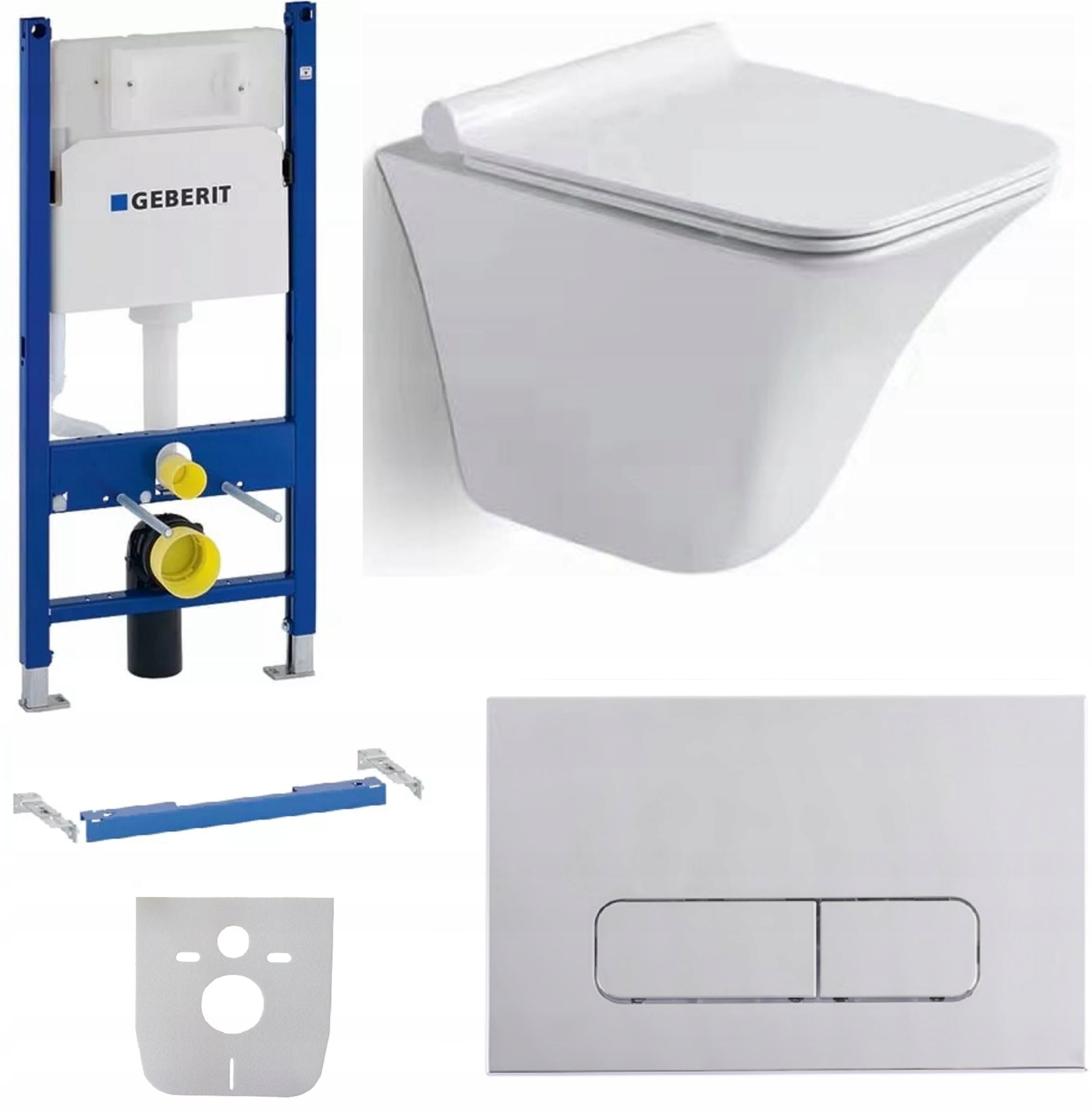  Wc rāmja komplekts geberit + atslēga + tualetes pods melns matēts + dēlis w/o+fresh