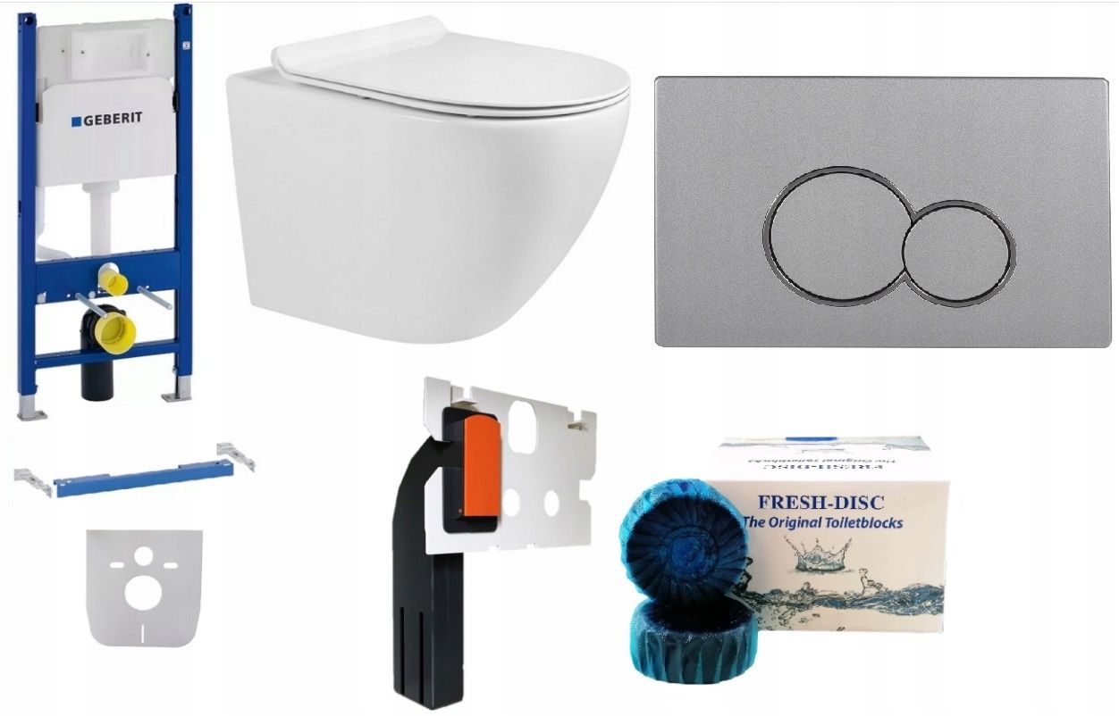  Wc rāmja komplekts geberit + atslēga + tualetes pods melns matēts + dēlis w/o+fresh