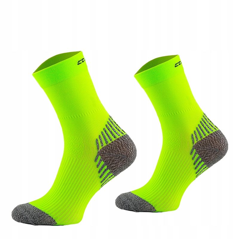  Socken compress running socks short comodo run6 neon orange farbe größe 43-46