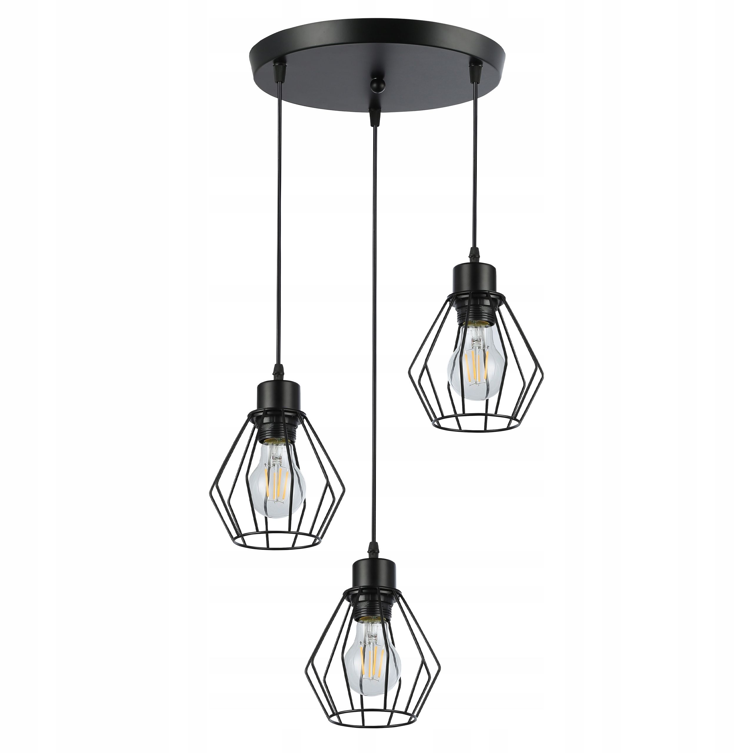  Deckenlampe hängend lampe wandleuchte rahmen 6x nr. e27 70cm led schwarz