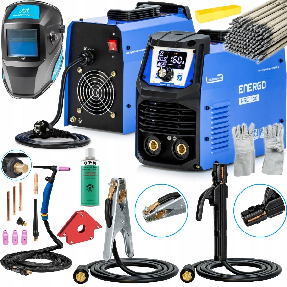 Inverter welding machine mma tig energoarc 160a complete set with handle tiglift
