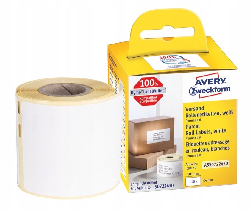 Avery etiketės nominali sidabras 25,4x10mm 6008