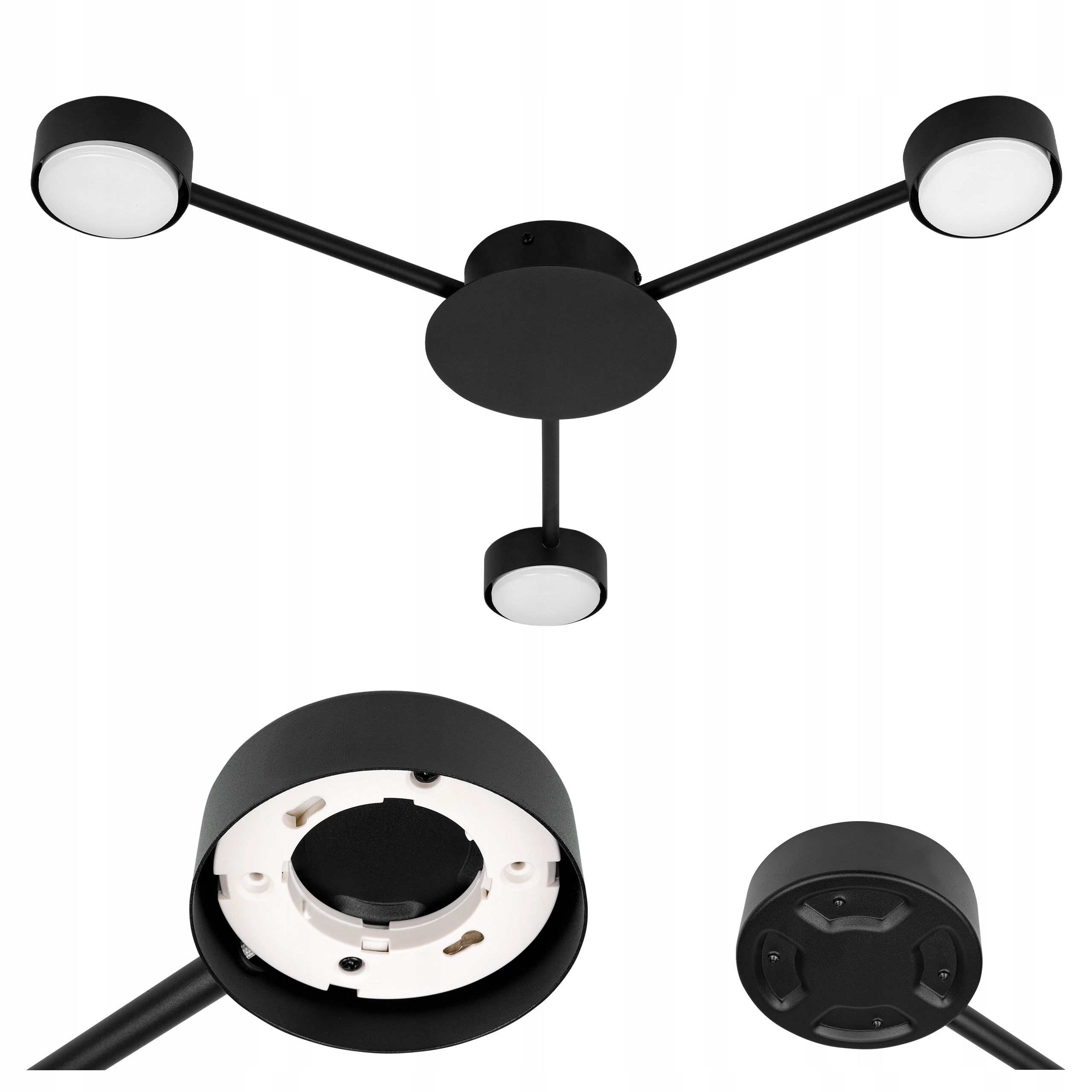  Ceiling lamp hanging led gx53 lamp 62cm to the room modern black color