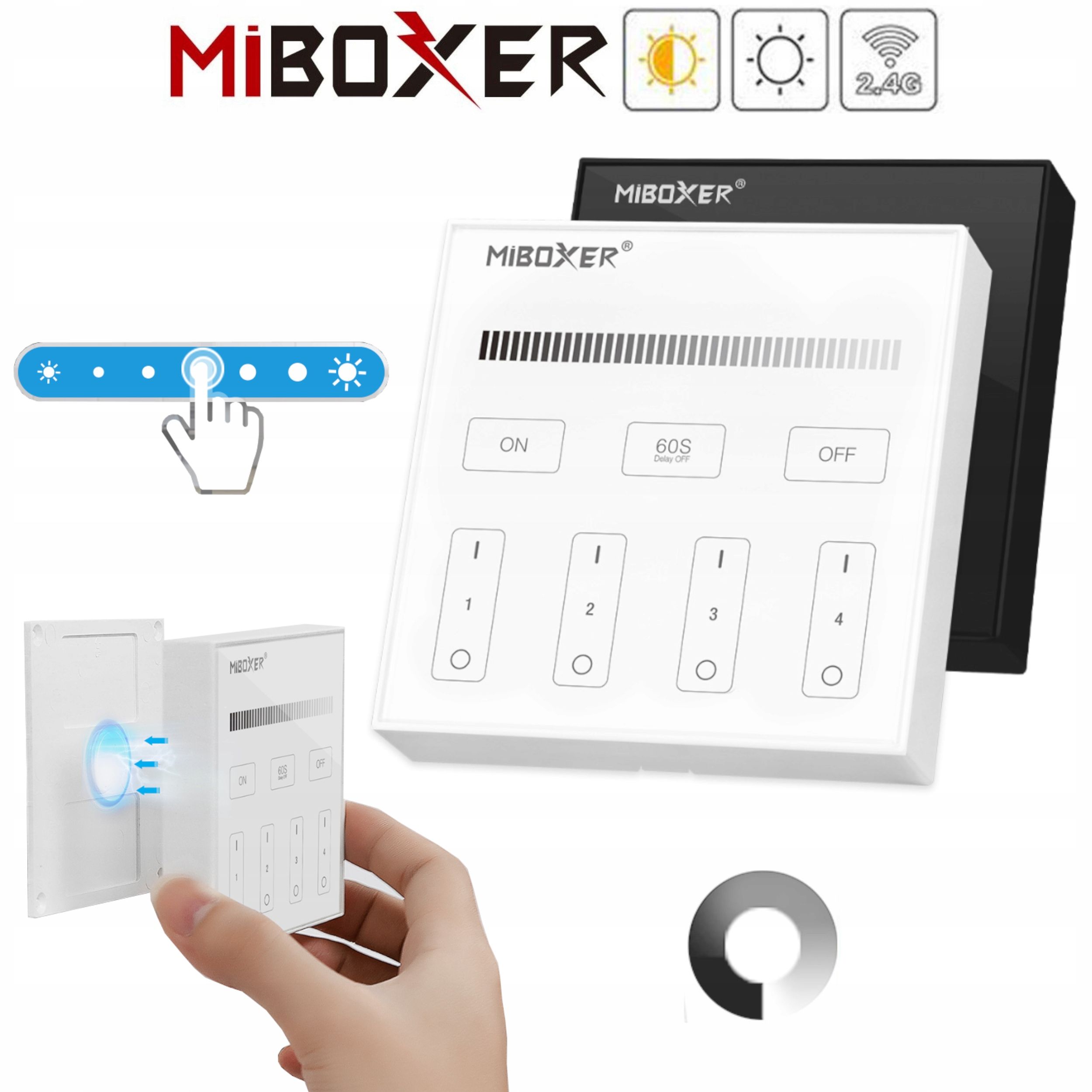  Plate miboxer control led b2 + controller mono / cct smart home wi-fi