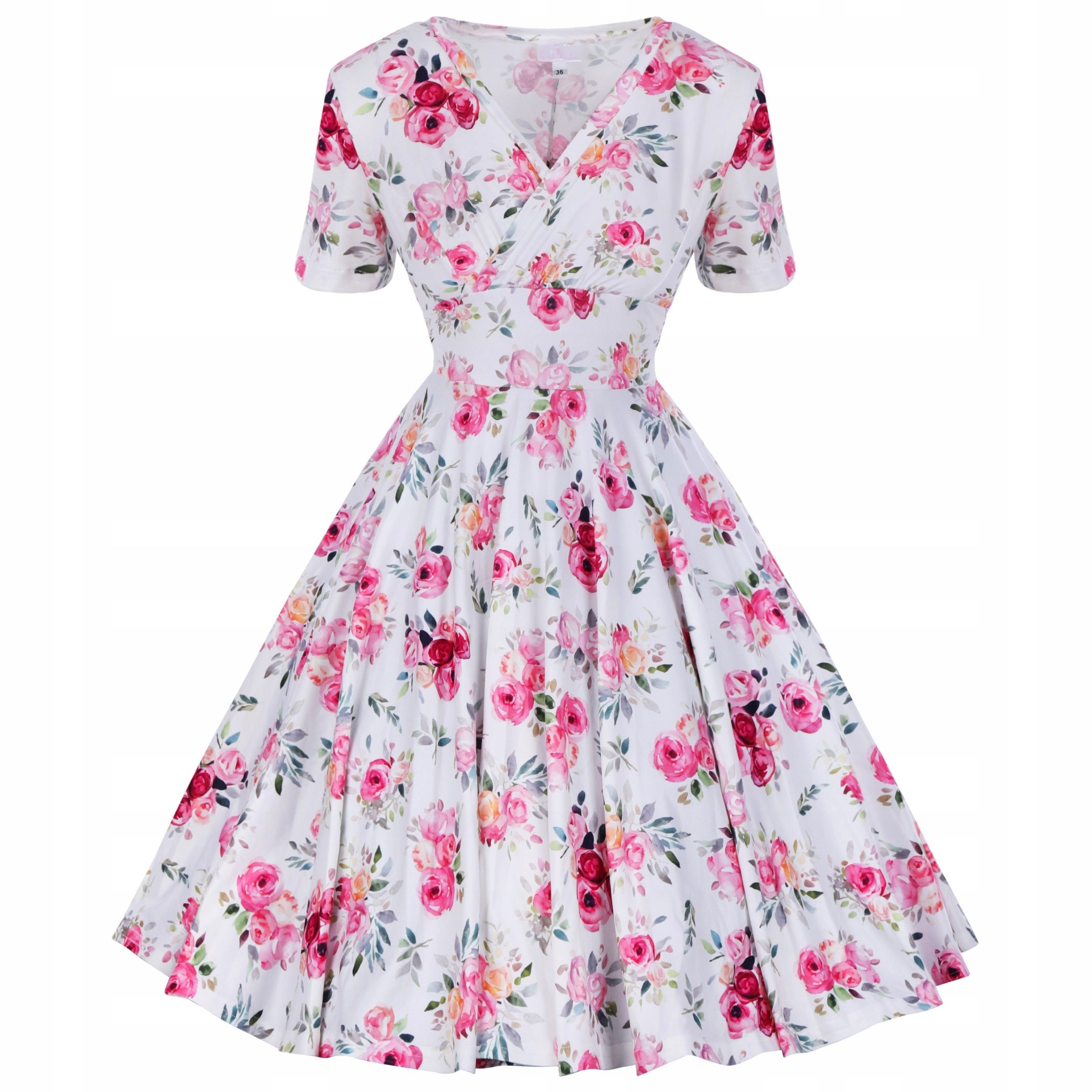  Platėjanti suknelė pin up w braškės ramunės cottagecore lolita midi