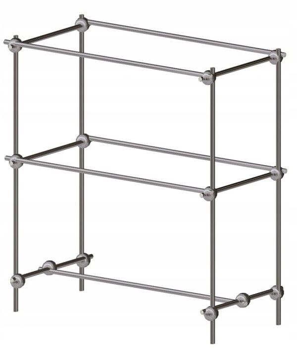  Stand with holder for clothes hangers shelf 2x1,5m