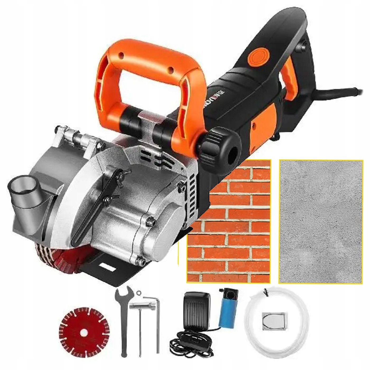  Bruzdrownica frēze betonam frēze 4800w ripzāģis 125mm regulējami