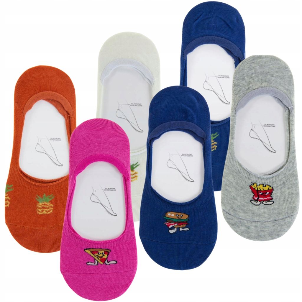  Füße damen moradsch socken ballerinas pommes popcorn pizza 3-paare 35-38