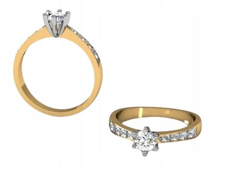  Lieliski gredzens ar izcili 0,44 ct -50% id
