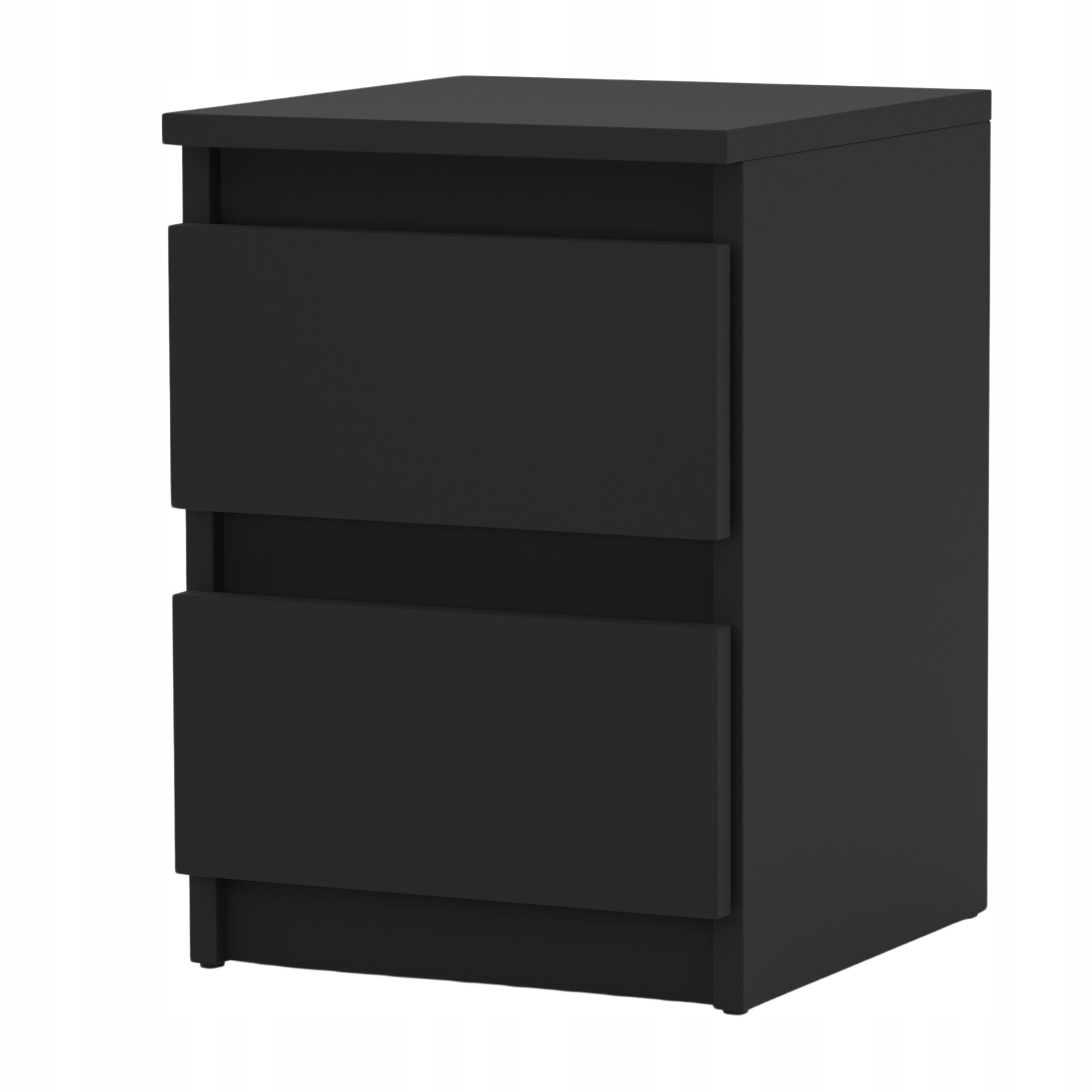  Naktinė spintelė juodos spalvos dab wotan 30 cm 2 stalčiai rtv lentyna miegamajam lofto stiliaus