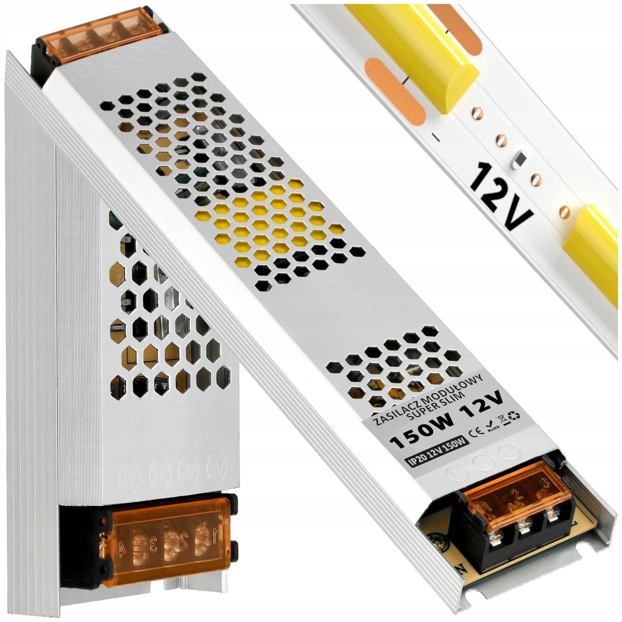  Transformátorové napájanie 60w 12v inštalácia slim led pásy 5a ip20