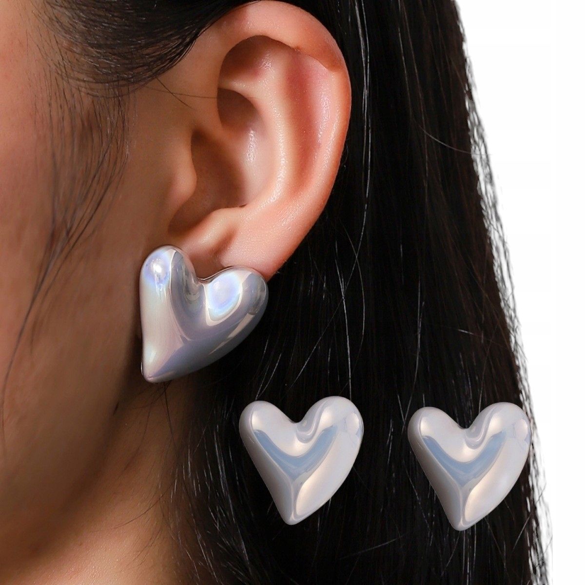  Ohrstecker farbe silber lang quasten diamanten bälle elegant 125mm